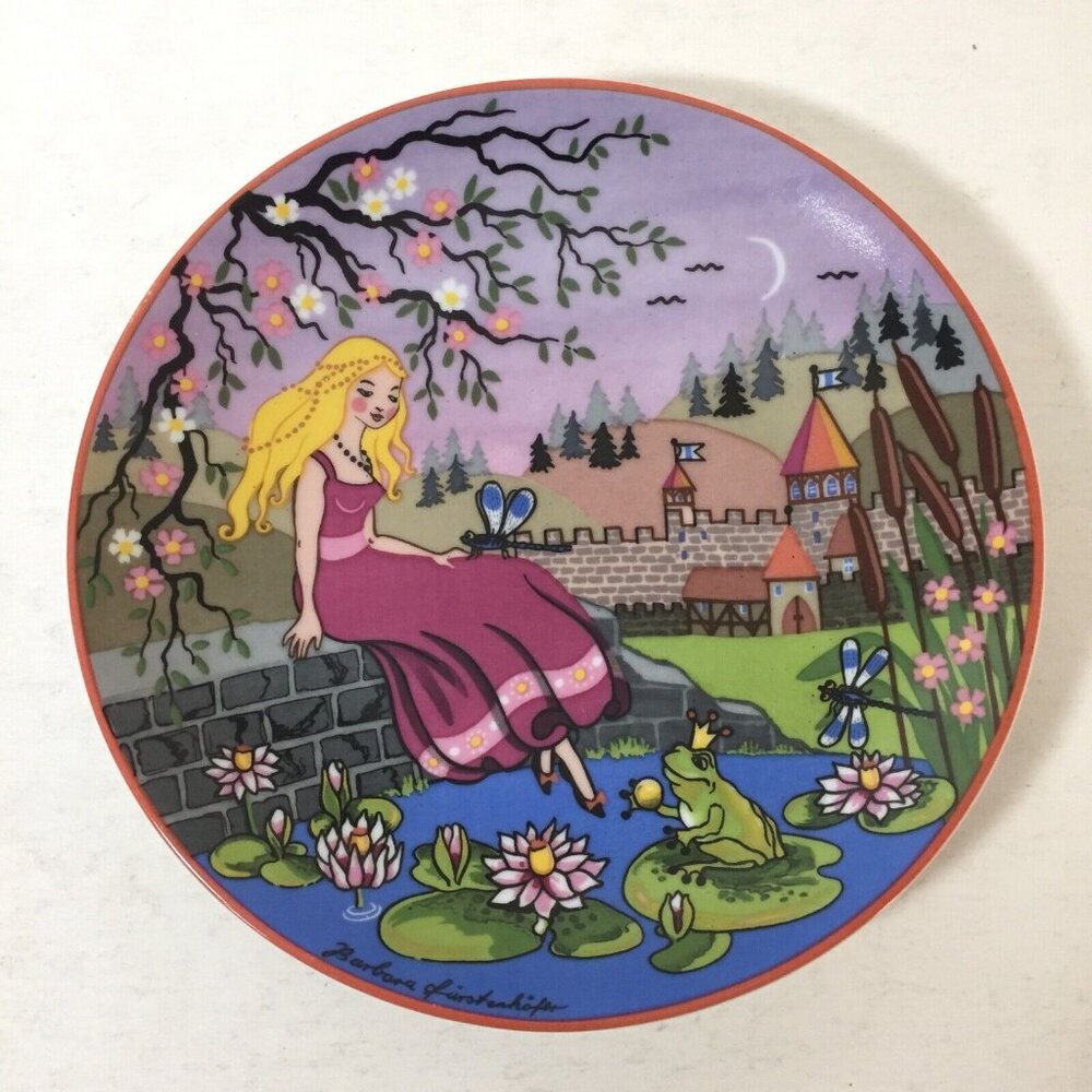 The Frog Prince West Germany Collector Plate Barbara Furstenhofer Froschkonig